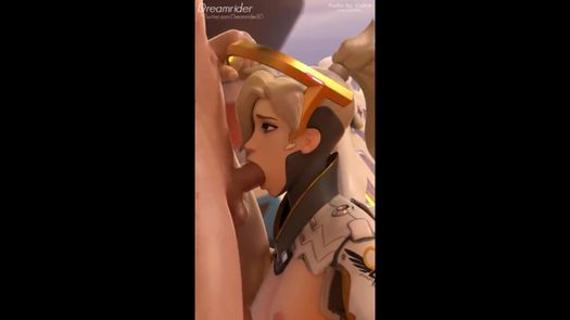 Солдат 76 трахает в рот Ангела из Овервоч